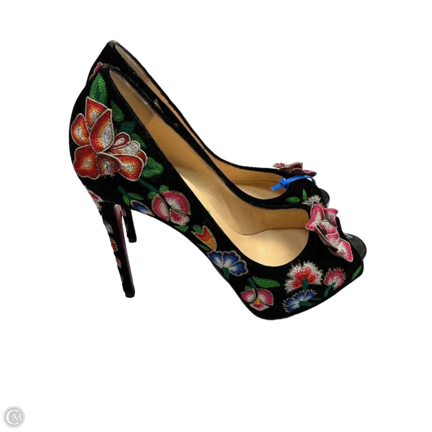 Shoes Luxury Designer By Christian Louboutin In Black, Size: 8