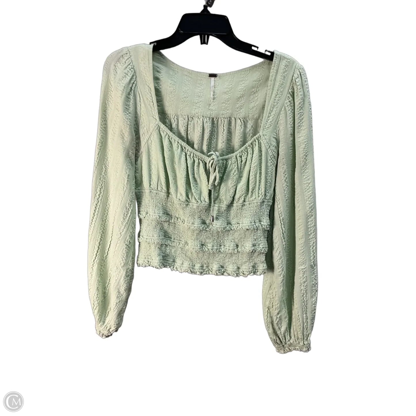 Top Long Sleeve By Free People In Green, Size: M