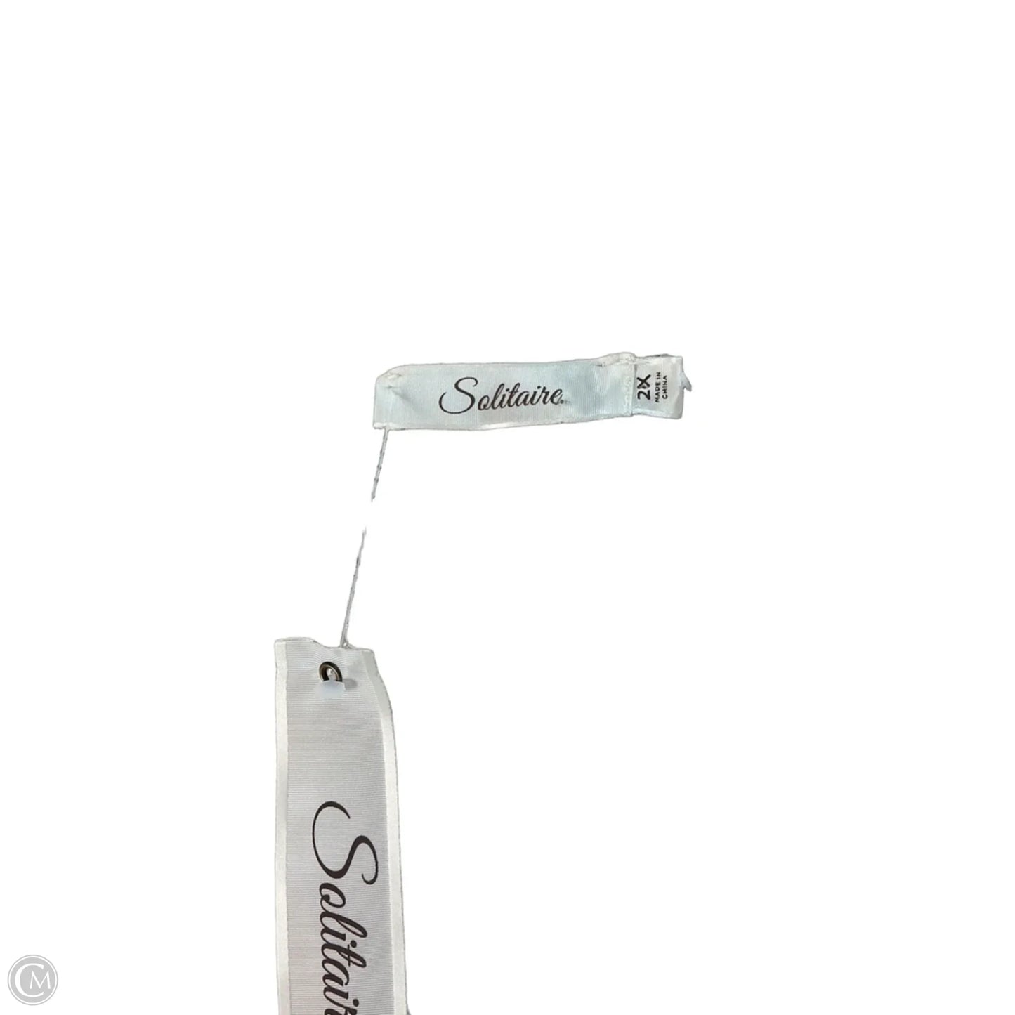 Top Long Sleeve By Solitaire In Cream, Size: 22