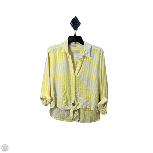 Top Long Sleeve By Loft In Yellow, Size: S