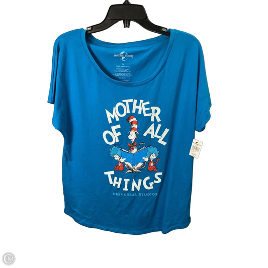 Top Short Sleeve Basic By Clothes Mentor In Blue, Size: L