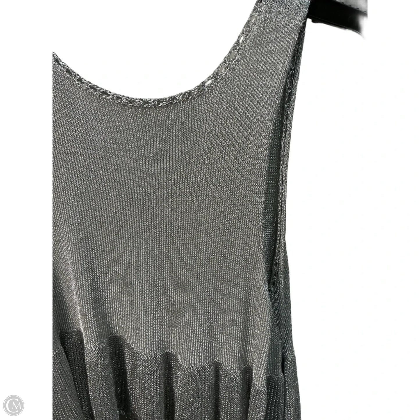 Top Sleeveless By Topshop In Silver, Size: M