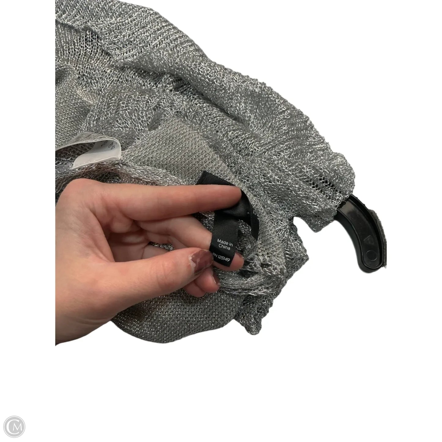 Top Sleeveless By Topshop In Silver, Size: M