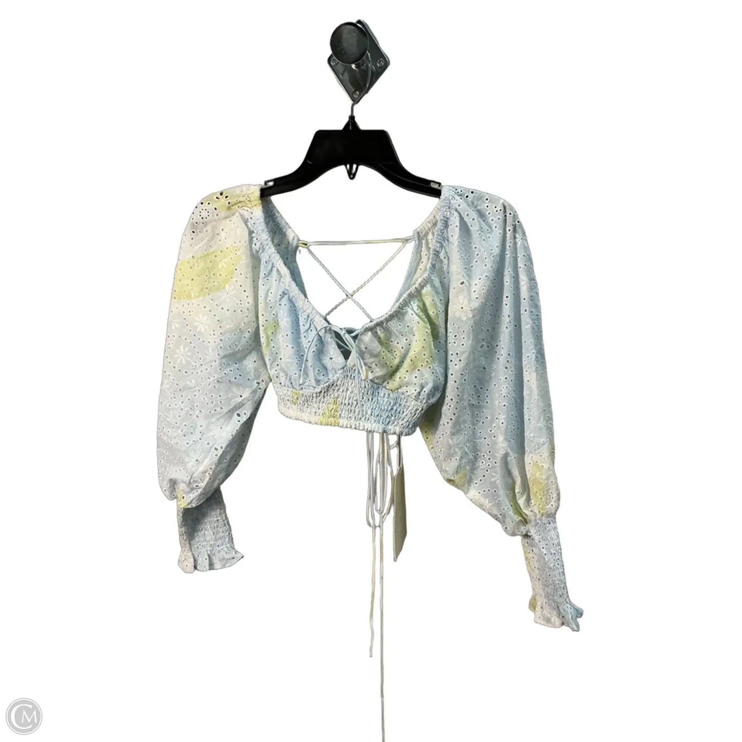 Top Long Sleeve By Cmb In Blue, Size: S