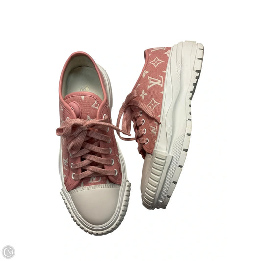 Shoes Luxury Designer By Louis Vuitton In Pink, Size: 8.5