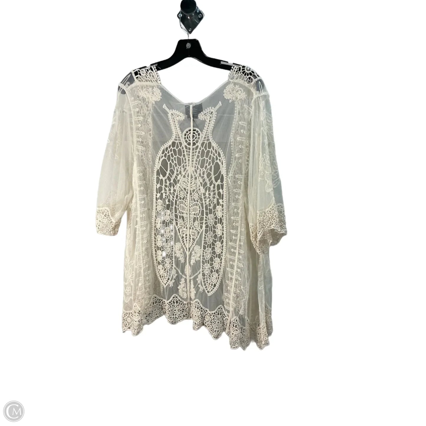 Kimono By Bloomingdales In Cream, Size: L