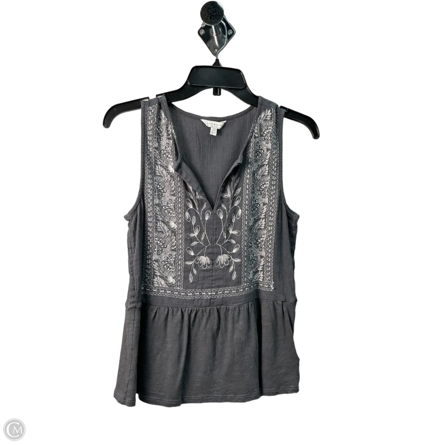 Top Sleeveless By Lucky Brand In Grey, Size: S