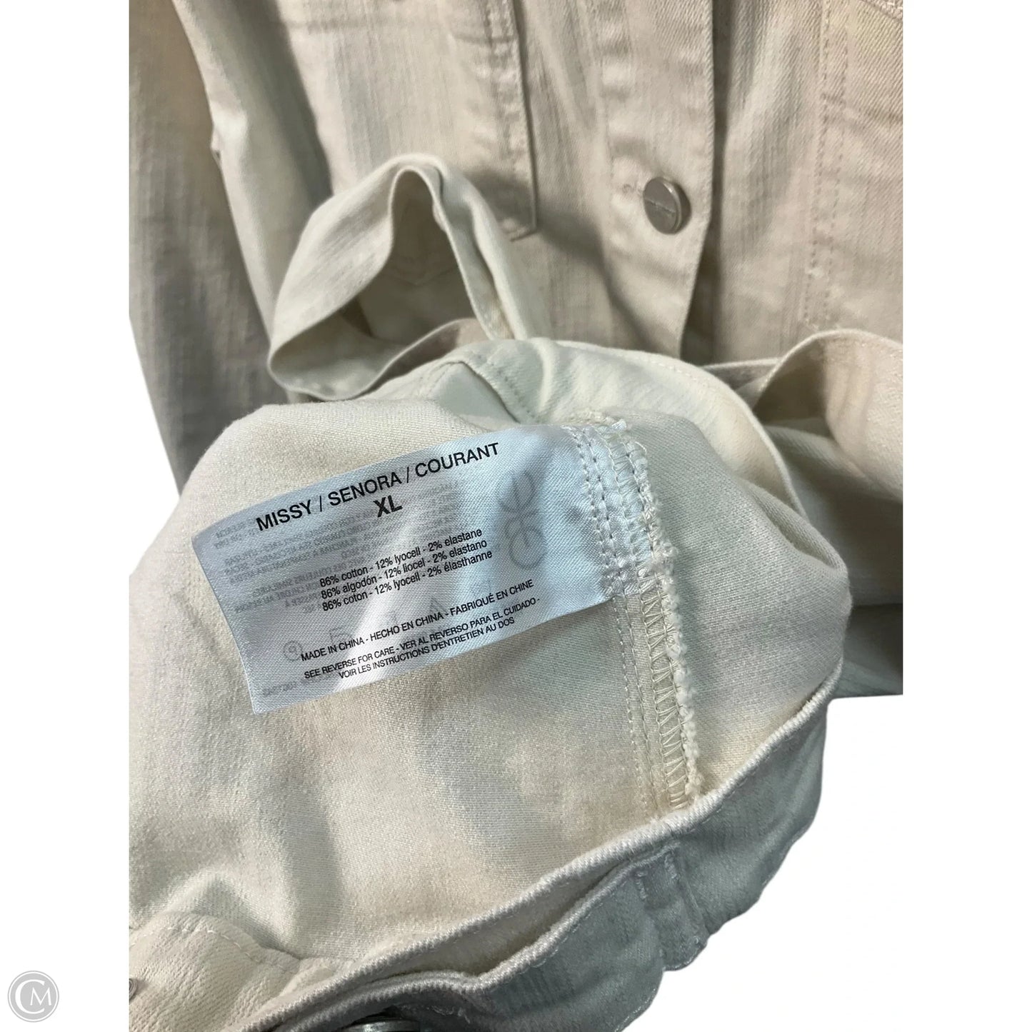 Jacket Denim By Sanctuary In Beige, Size: Xl
