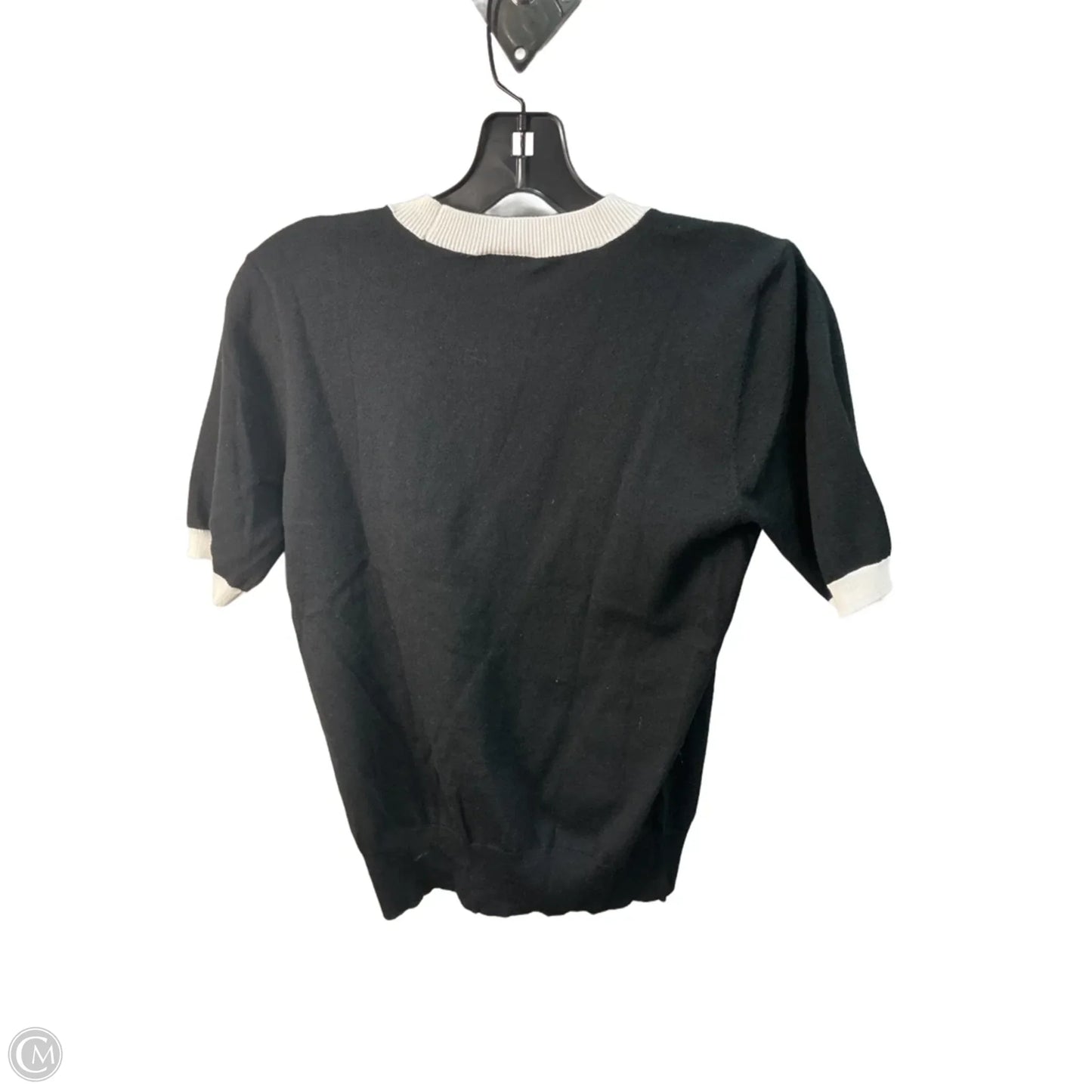 Sweater Short Sleeve By Ann Taylor In Black & White, Size: S