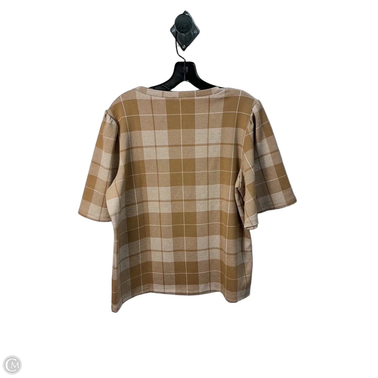 Blouse Long Sleeve By Ann Taylor In Black & Cream, Size: S