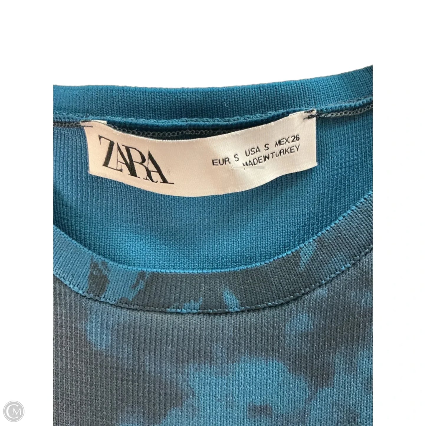 Dress Party Long By Zara In Black & Blue, Size: S