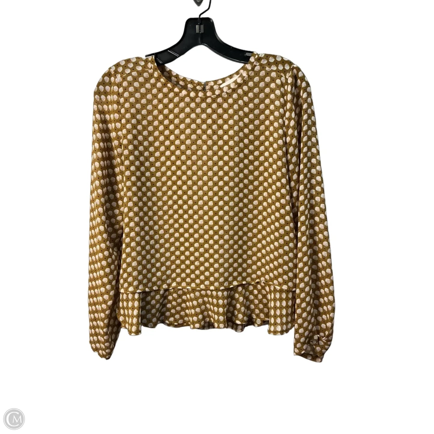 Top 3/4 Sleeve By Loft In Brown & Cream, Size: Sp