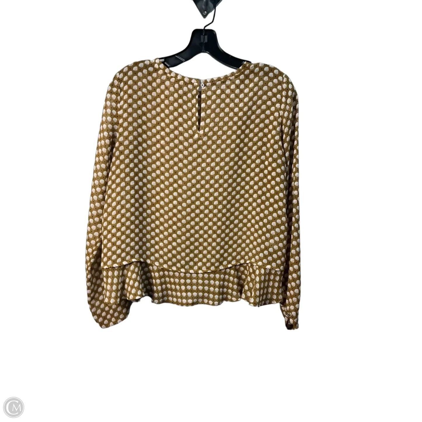Top 3/4 Sleeve By Loft In Brown & Cream, Size: Sp