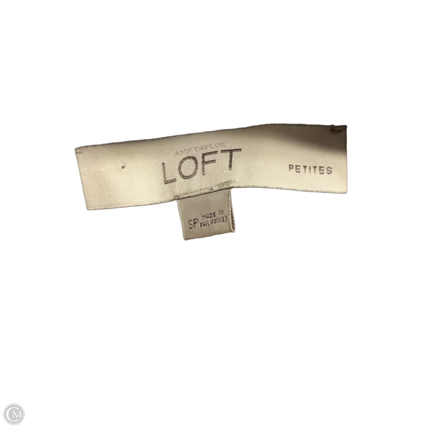 Top 3/4 Sleeve By Loft In Brown & Cream, Size: Sp