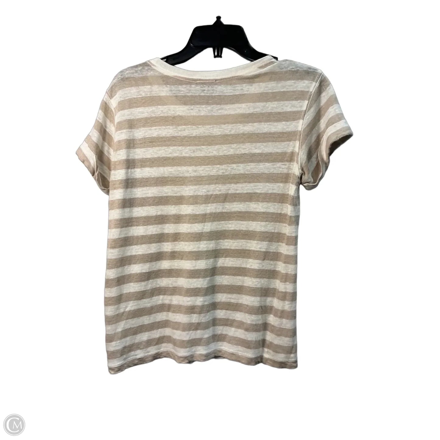 Top Short Sleeve By Theory In Striped Pattern, Size: S