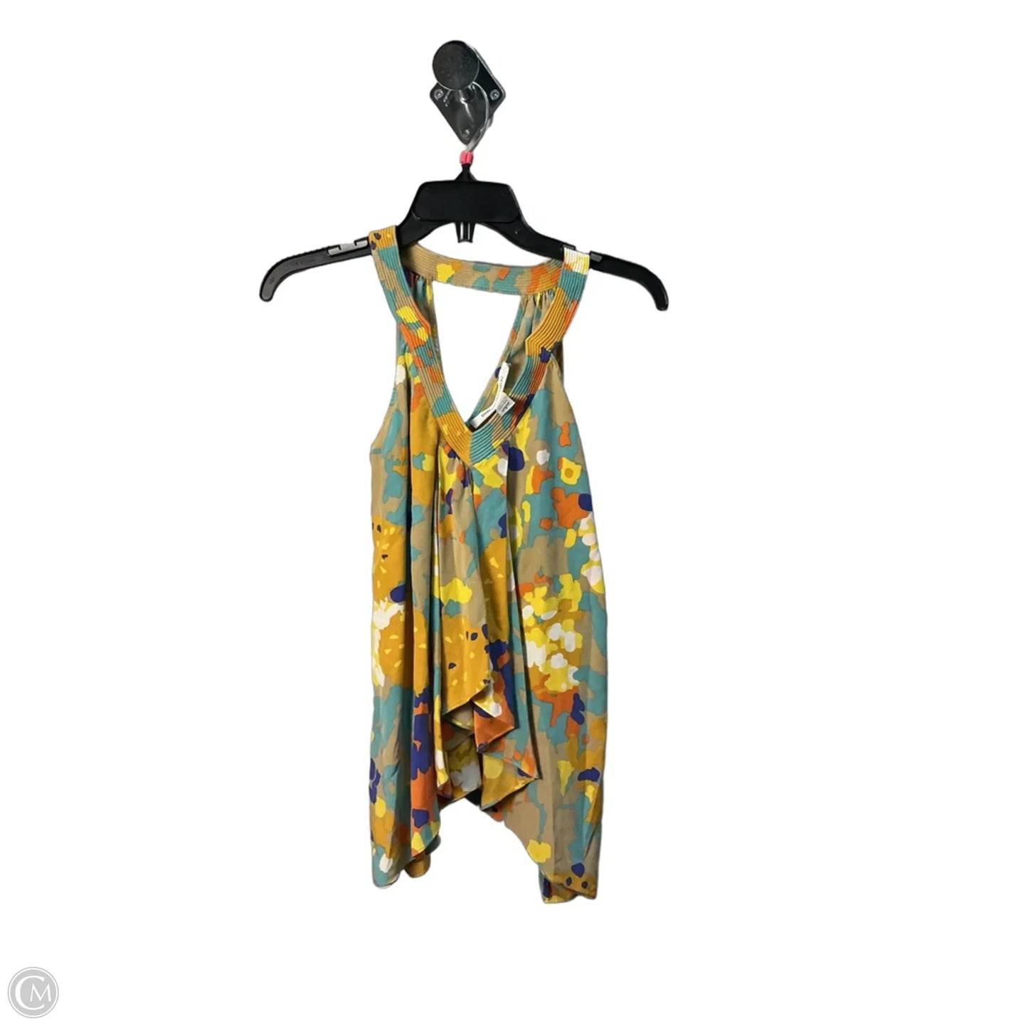 Top Sleeveless Designer By Diane Von Furstenberg In Tan & Yellow, Size: S