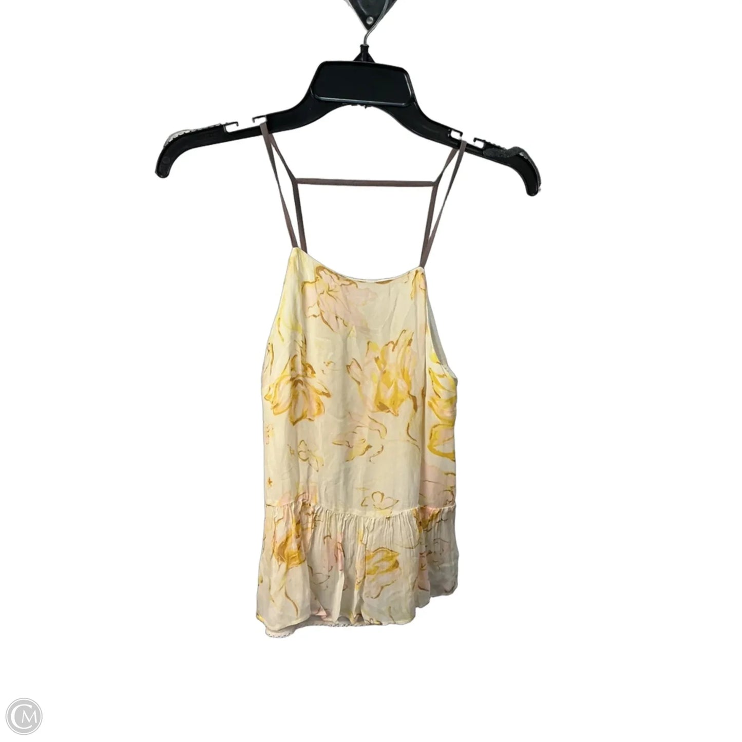 Top Sleeveless By Hd In Paris In Cream & Yellow, Size: Xs