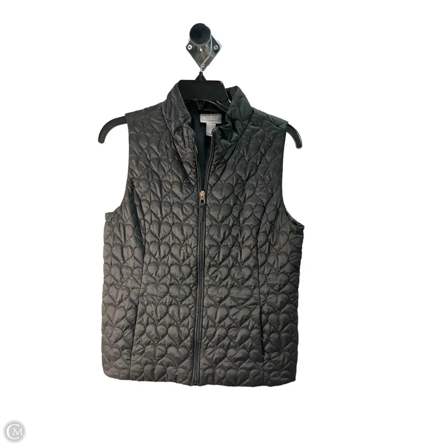 Vest Puffer & Quilted By Chicos In Black, Size: Xs