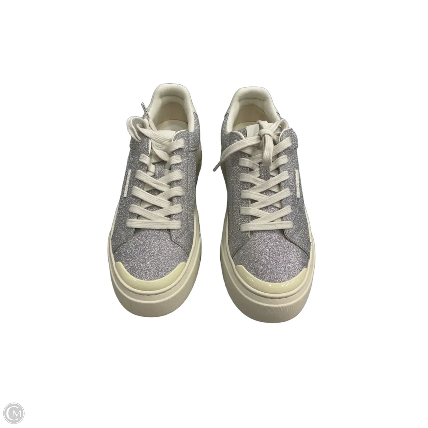 Shoes Designer By Tory Burch In Silver & White, Size: 8