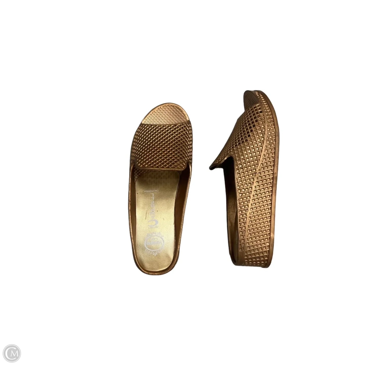 Sandals Heels Platform By Jeffrey Campbell In Gold, Size: 8