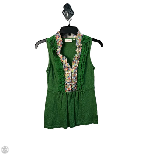 Top Sleeveless By Deletta In Green, Size: Xs