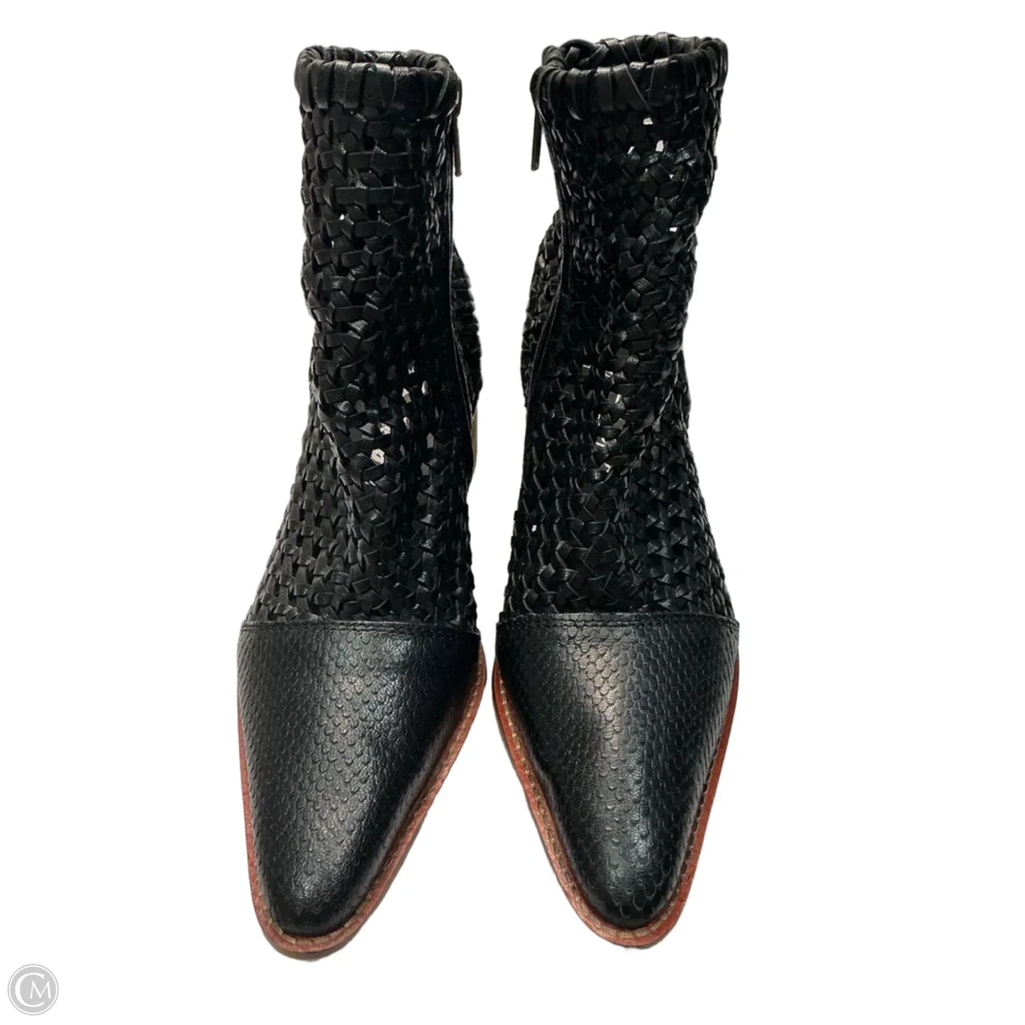 Boots Ankle Heels By Free People In Black & Brown, Size: 6.5