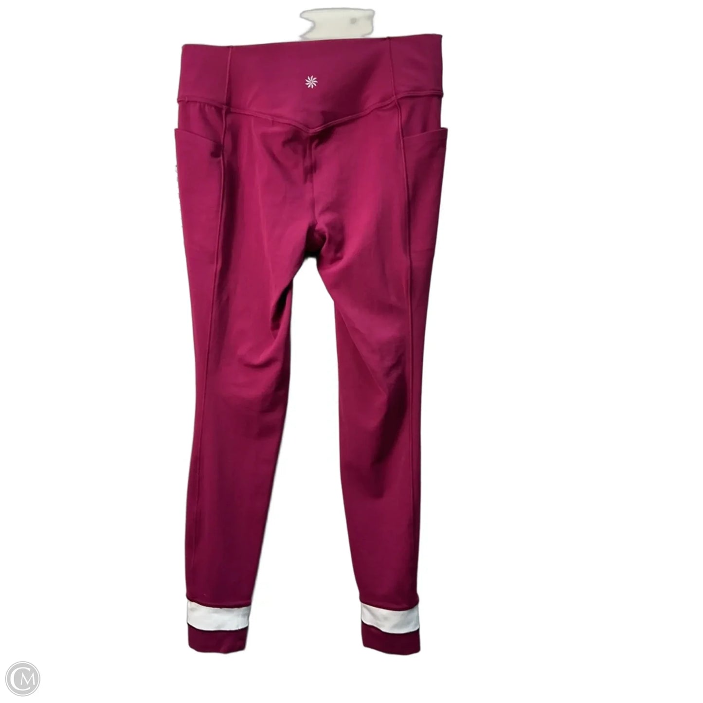 Pants Leggings By Athleta In Pink & White, Size: S