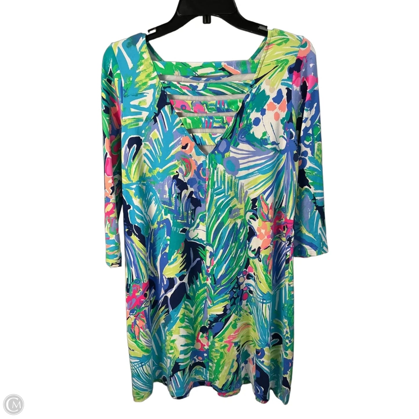 Dress Designer By Lilly Pulitzer In Blue & Green, Size: M
