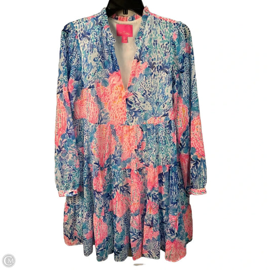 Dress Designer By Lilly Pulitzer In Blue & Pink, Size: M