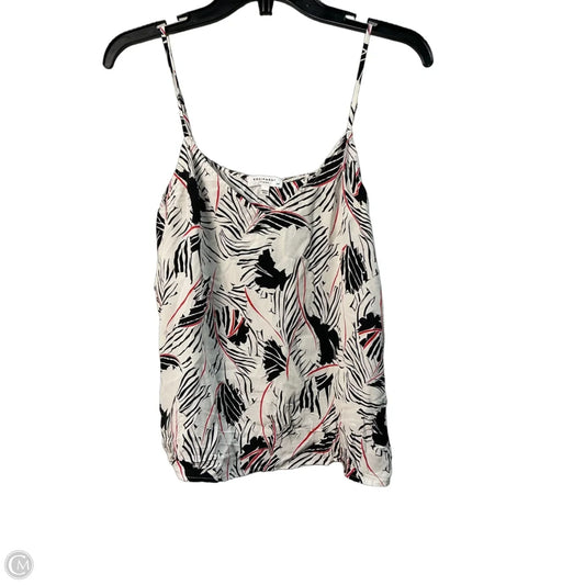 Top Sleeveless By Equipment In Black & Cream, Size: S