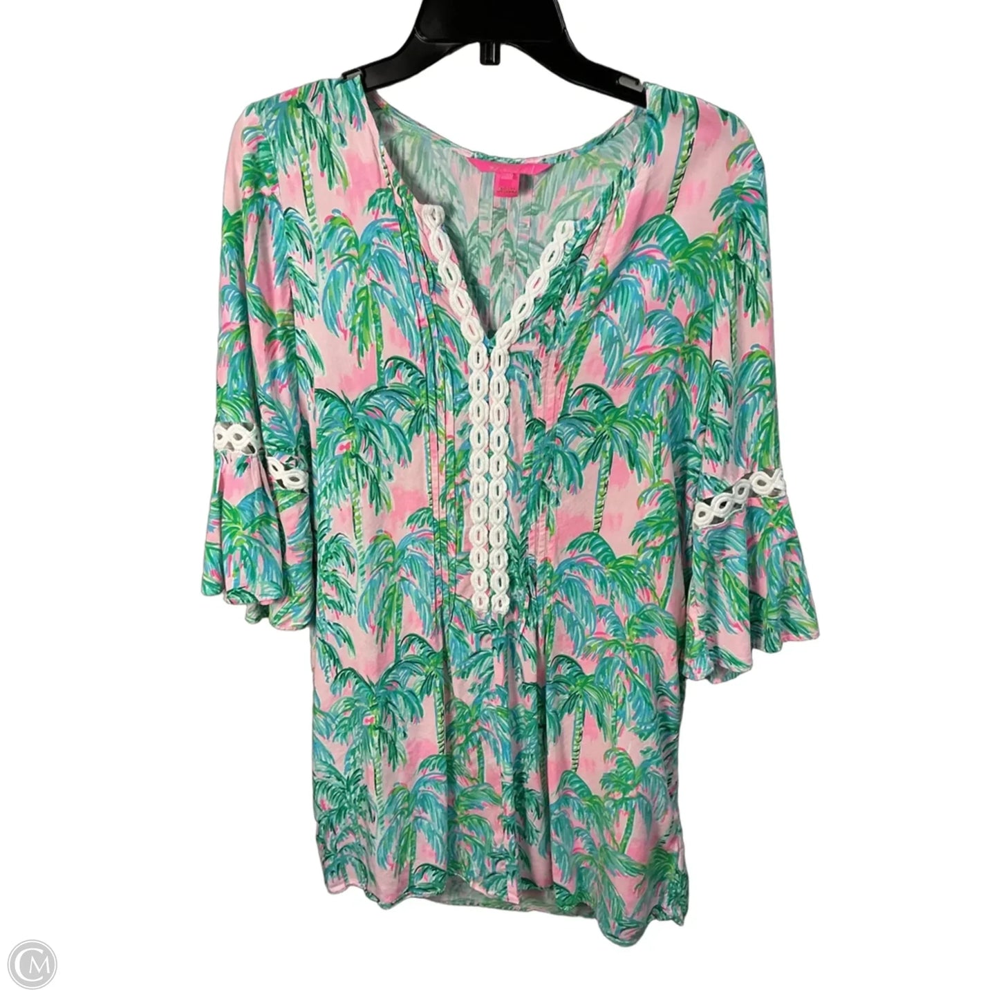 Dress Designer By Lilly Pulitzer In Green & Pink, Size: M