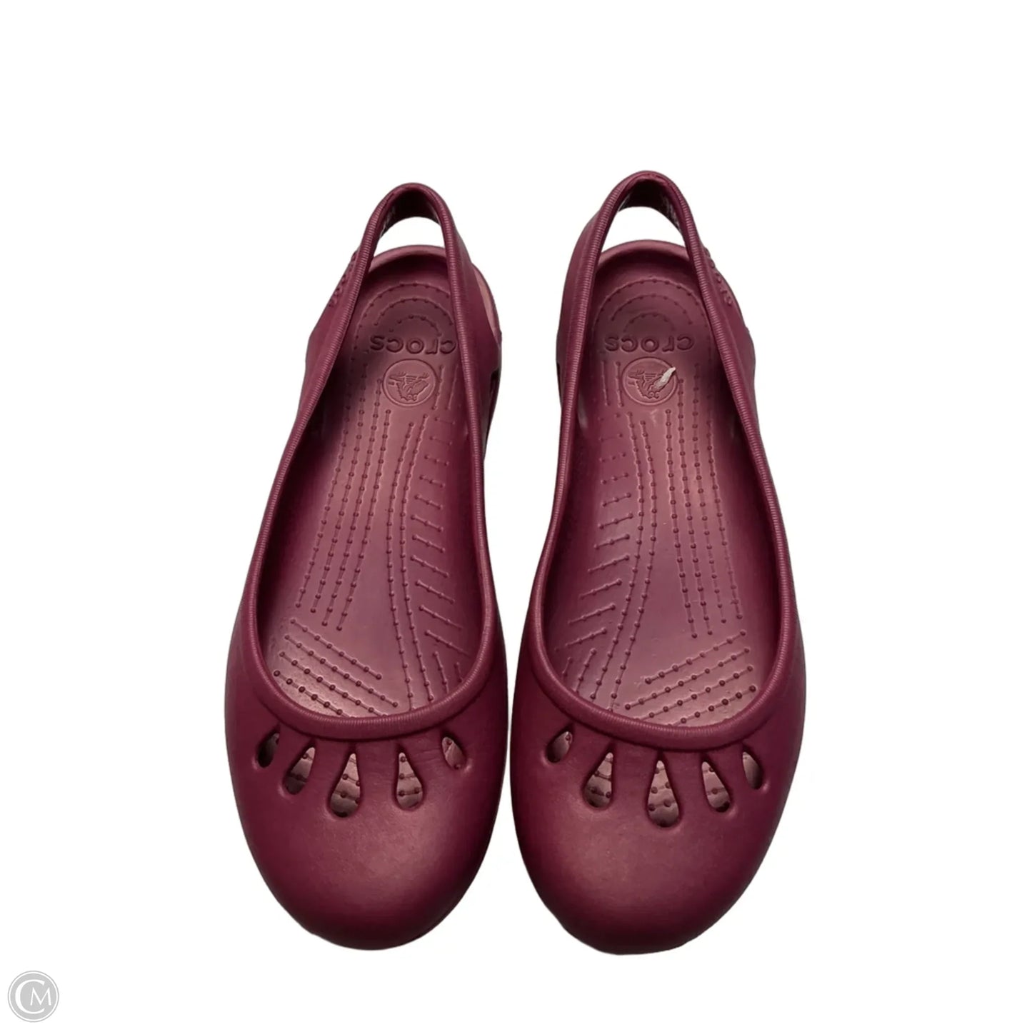 Shoes Flats By Crocs In Purple, Size: 10