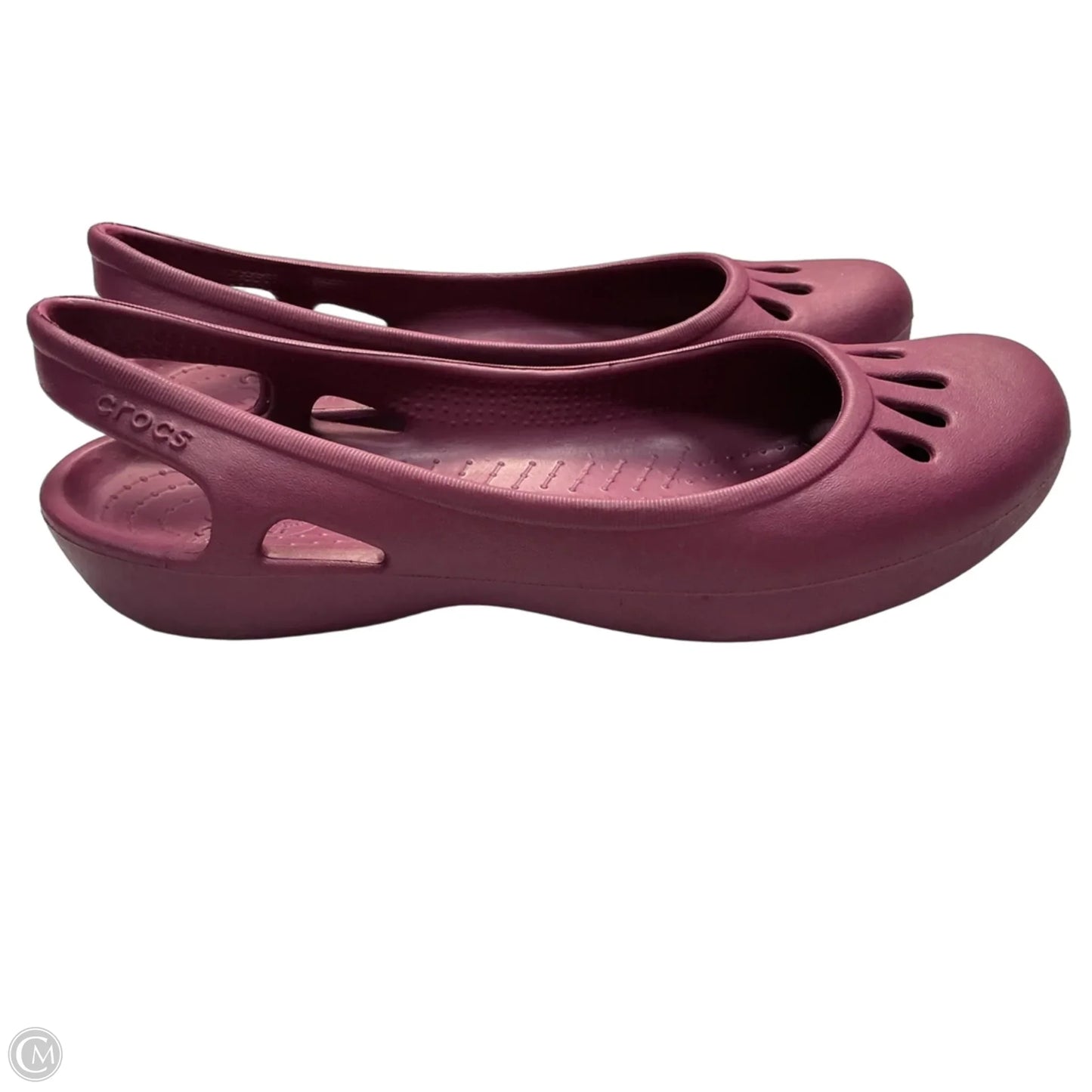 Shoes Flats By Crocs In Purple, Size: 10
