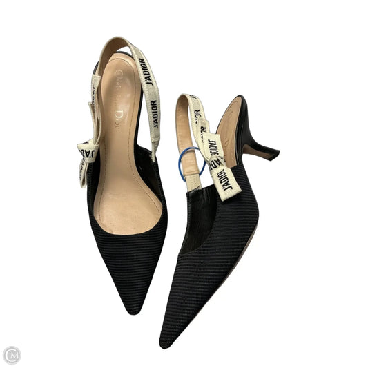 Shoes Luxury Designer By Dior In Black & White, Size: 10