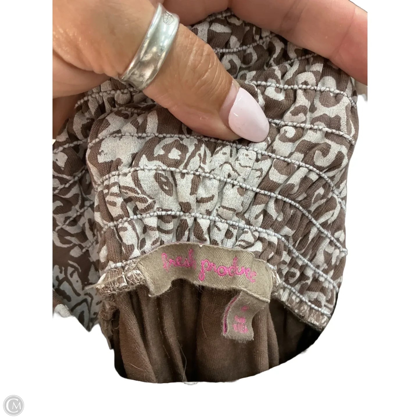 Dress Casual Maxi By Fresh Produce In Brown & White, Size: M