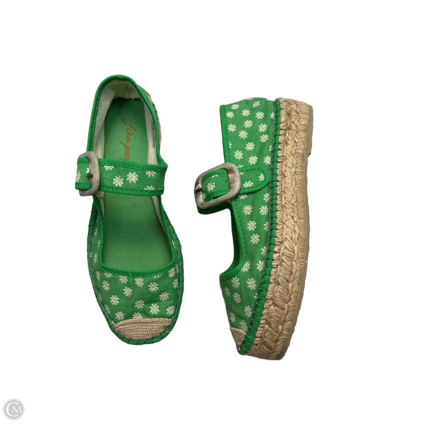 Shoes Heels Platform By Free People In Green & Tan, Size: