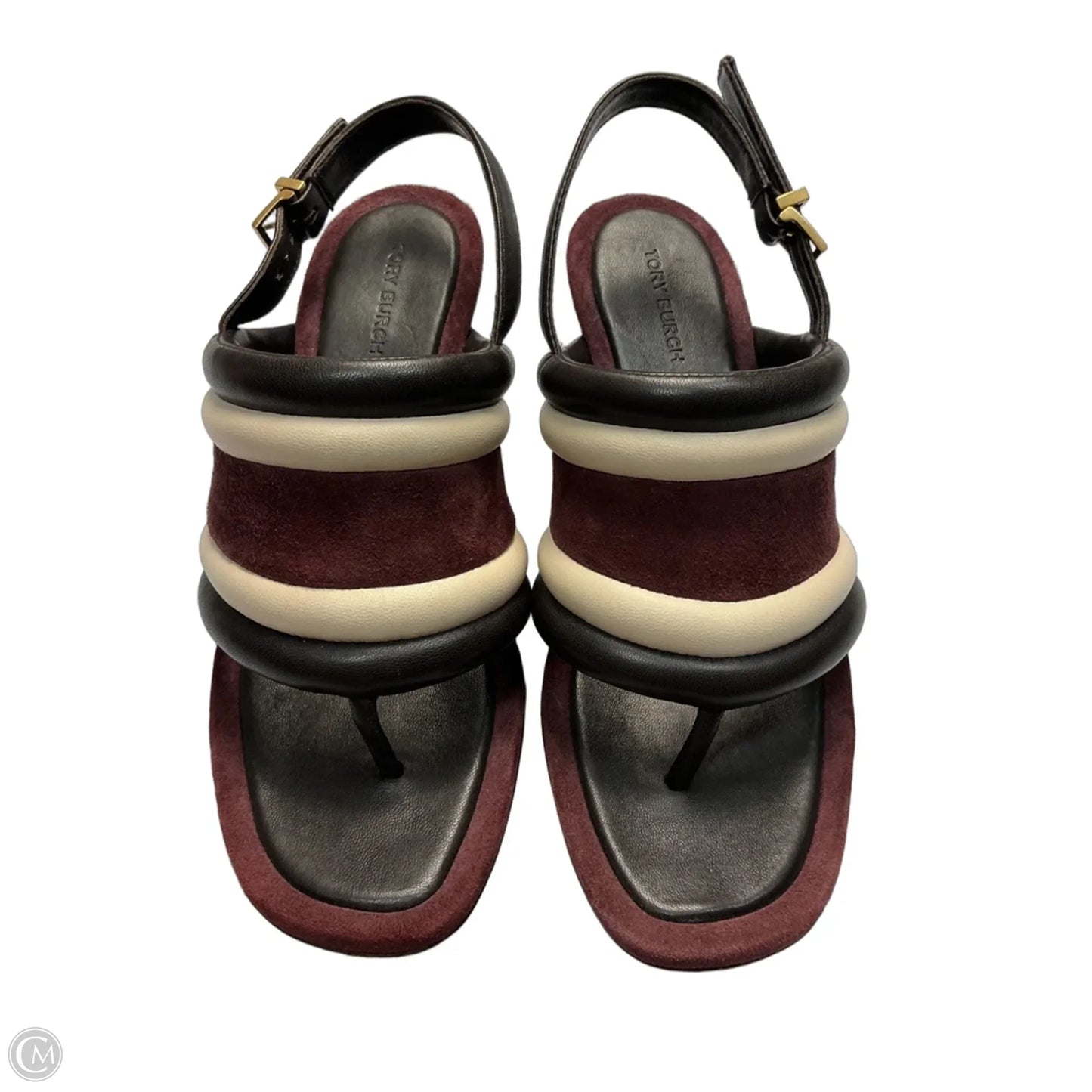 Shoes Designer By Tory Burch In Brown & Purple, Size: 6.5