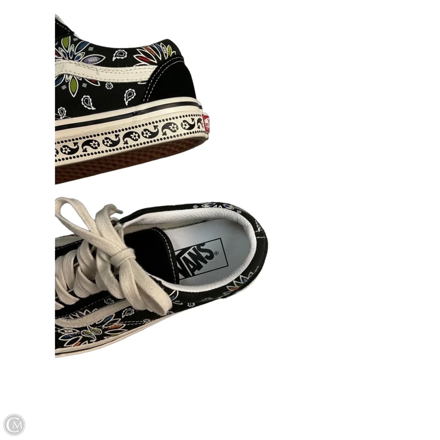 Shoes Sneakers By Vans In Black & White, Size: 7.5