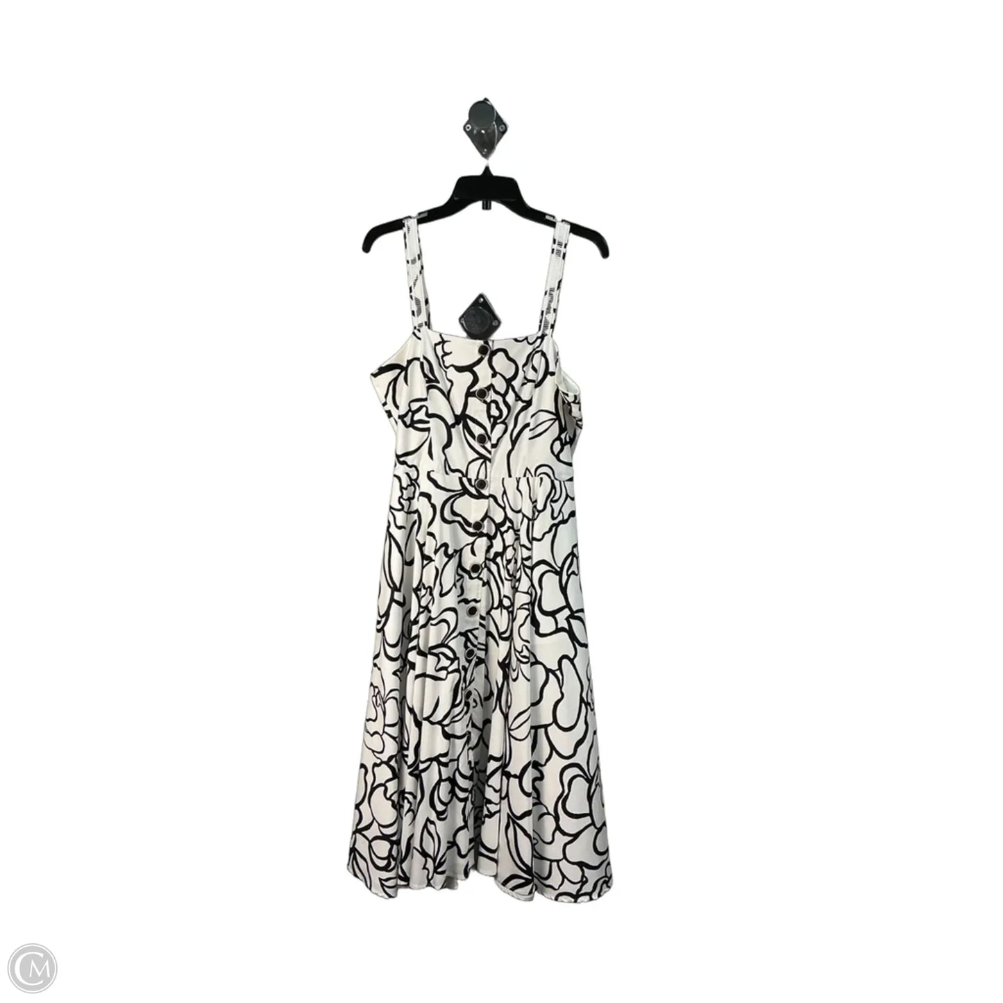 Dress Party Long By White House Black Market In Black & White, Size: L