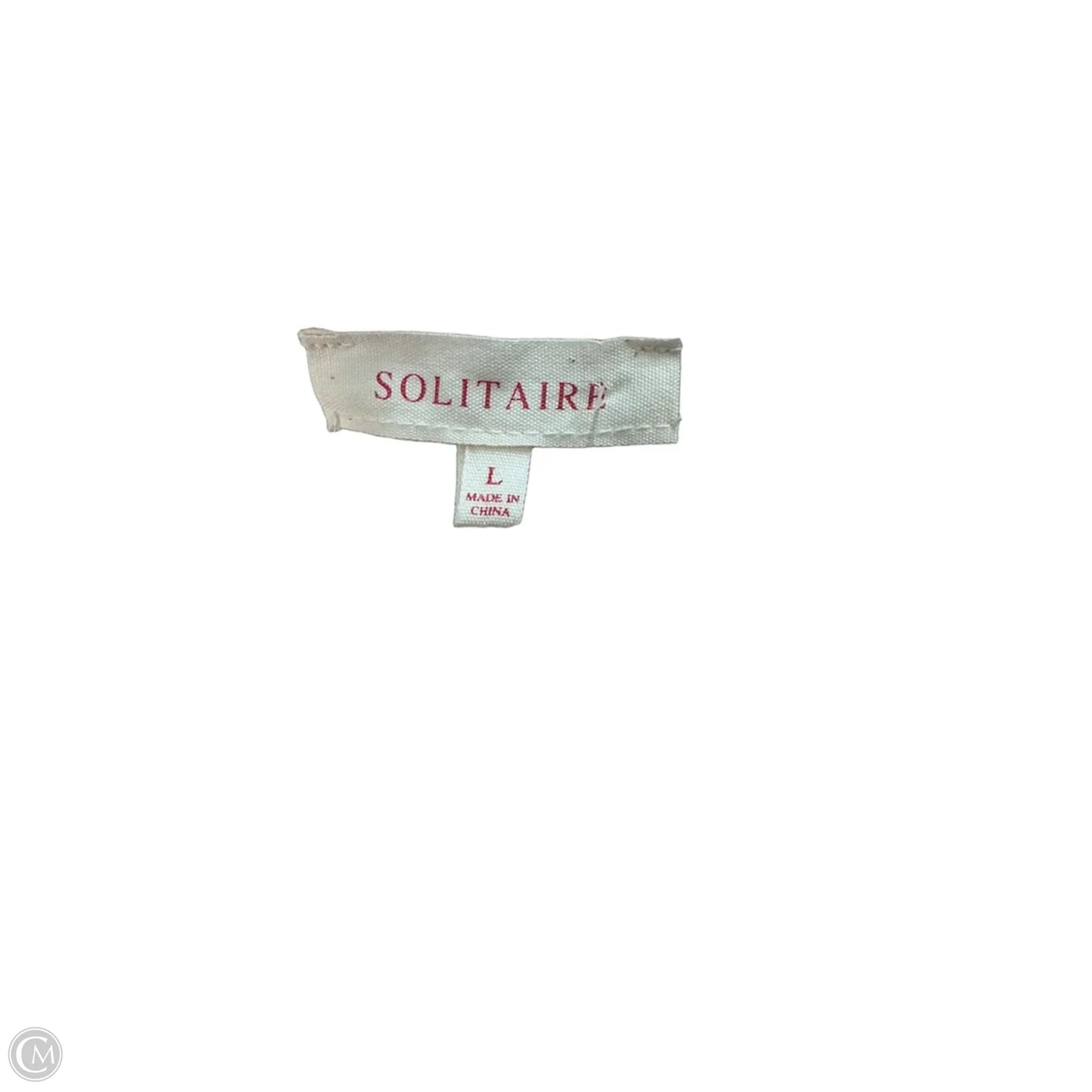 Top 3/4 Sleeve By Solitaire In Cream, Size: L
