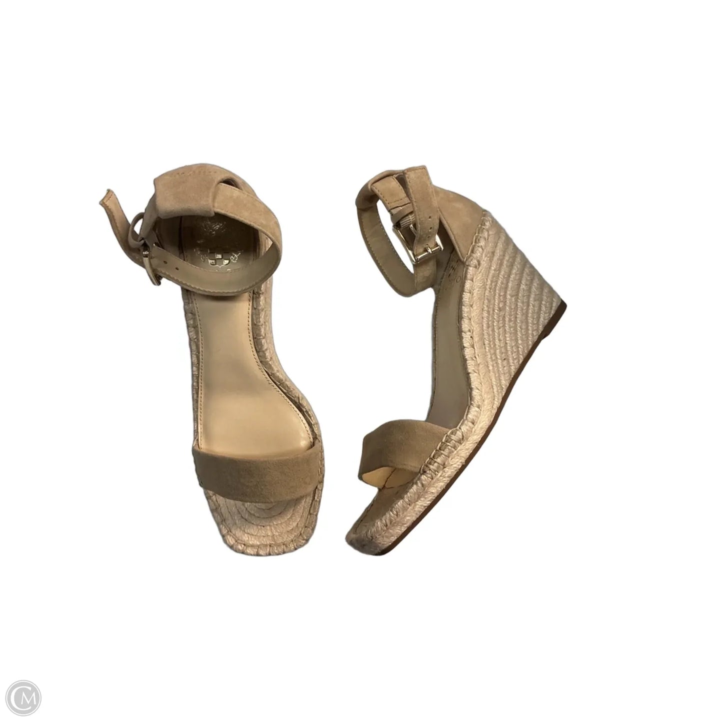 Shoes Heels Wedge By Vince Camuto In Cream, Size: 9