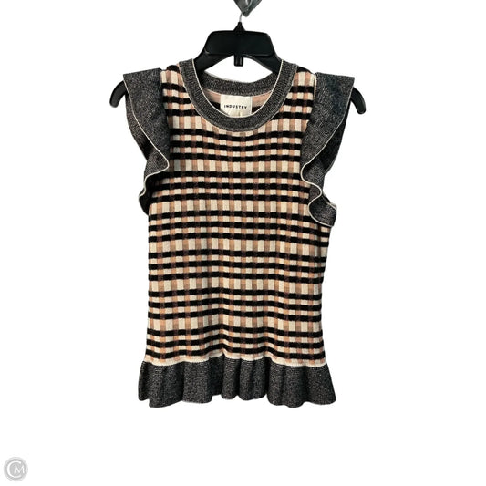 Top Sleeveless By Industry In Black & Tan, Size: S