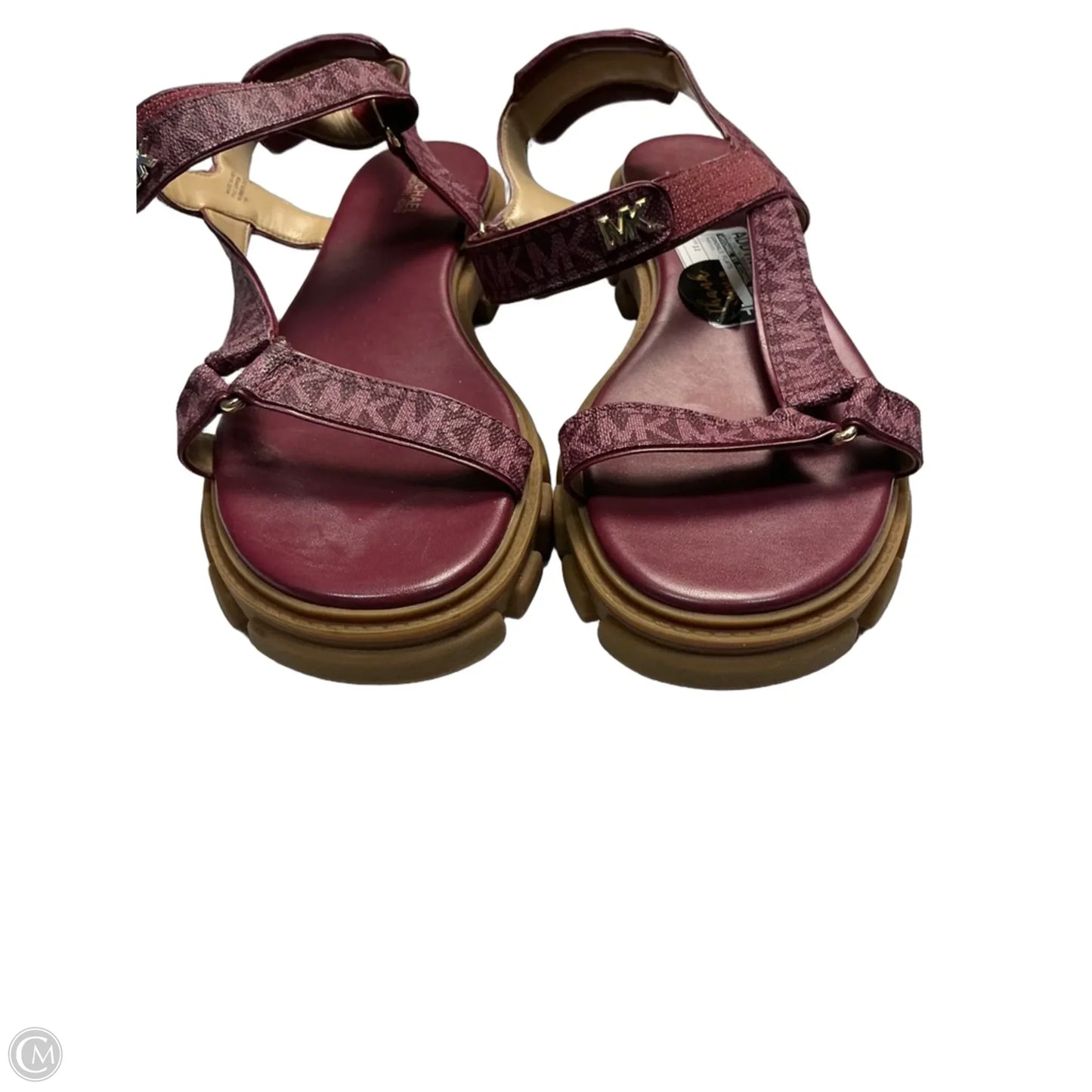 Sandals Flats By Michael By Michael Kors In Maroon, Size: 11