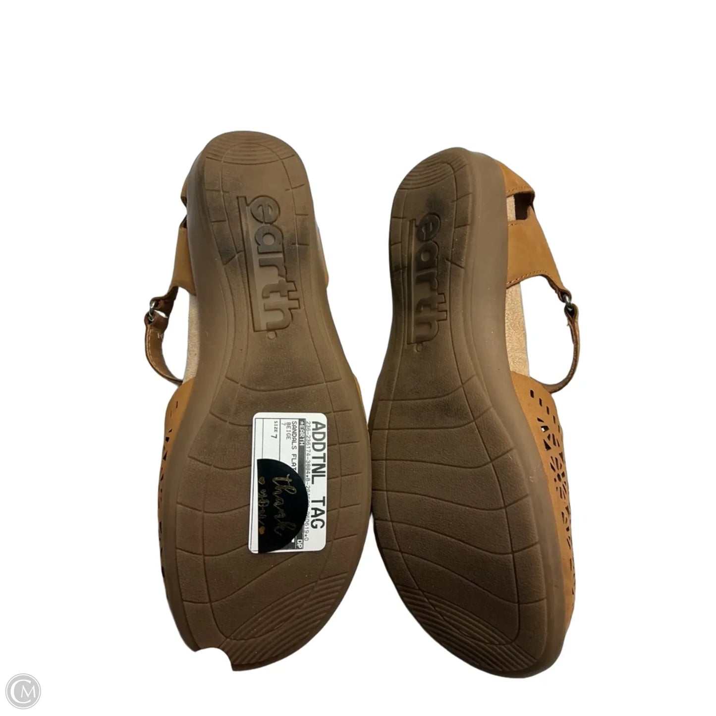 Sandals Flats By Earth In Beige, Size: 7