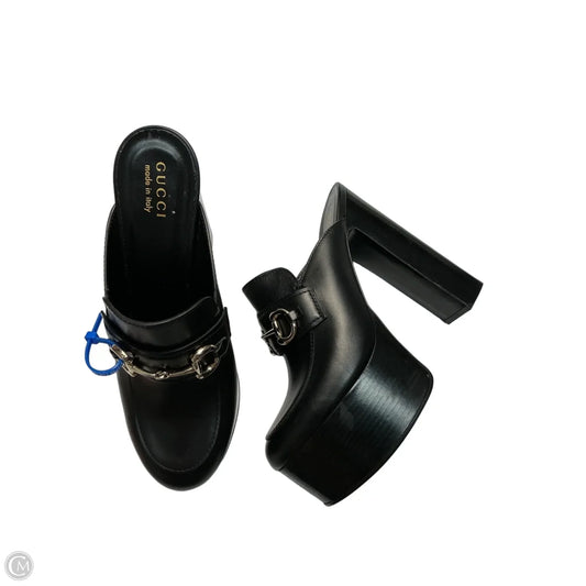 Shoes Luxury Designer By Gucci In Black, Size: 10