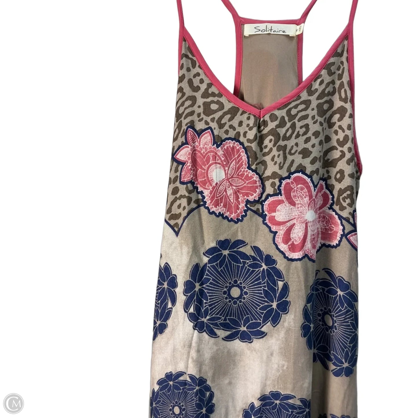 Dress Party Long By Solitaire In Blue & Tan, Size: S