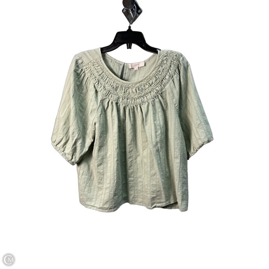 Top 3/4 Sleeve By Loft In Green, Size: Xl