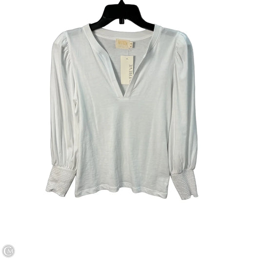 Top Long Sleeve By Evereve In White, Size: S