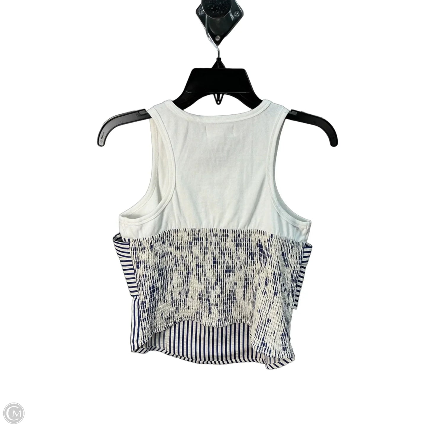 Top Sleeveless By Porridge In Blue & White, Size: M