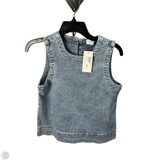 Top Sleeveless By Evereve In Blue Denim, Size: Xs
